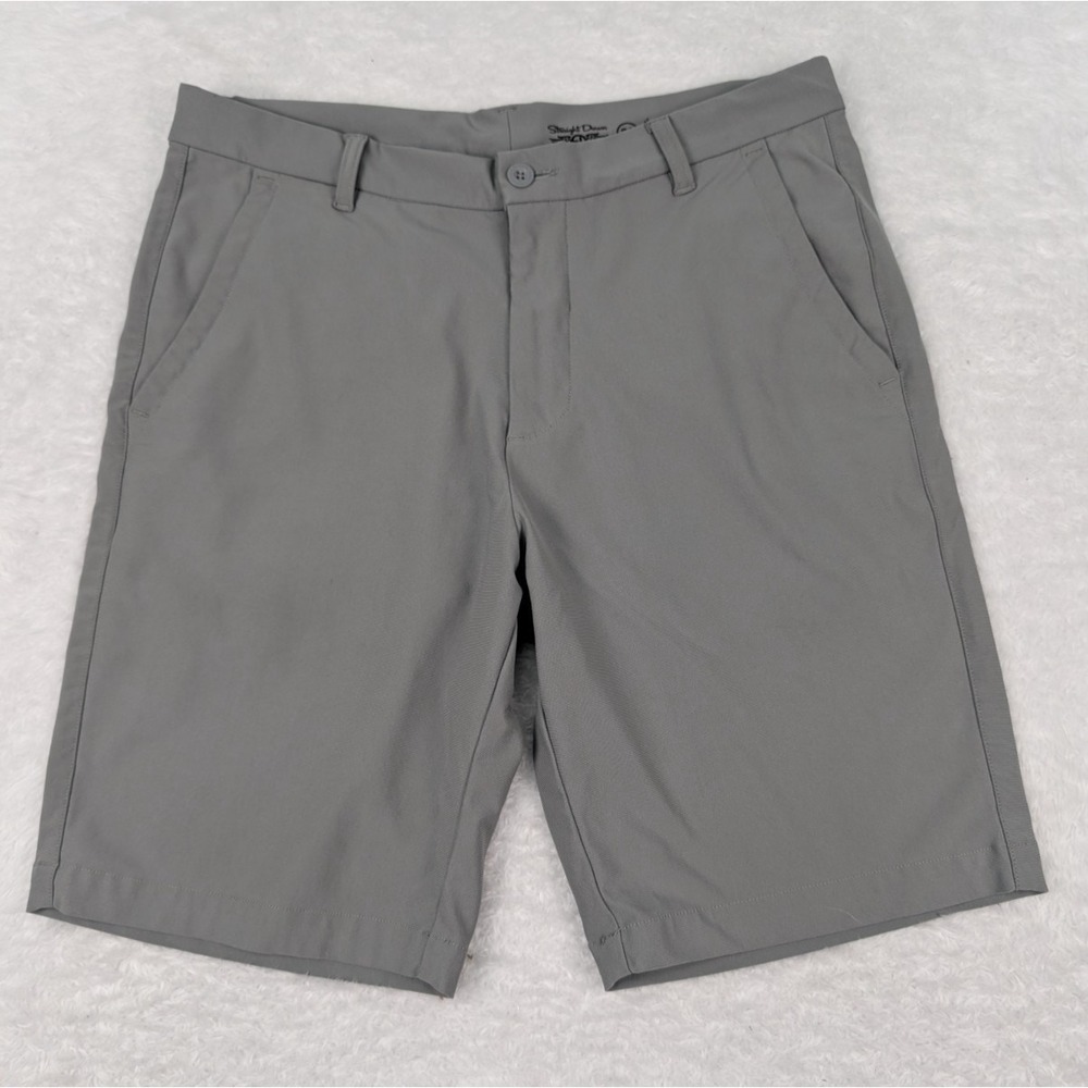 Straight Down Performance Golf Shorts Men's Size 32(34) Gray‎ Stretch Activewear